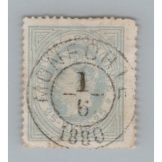 PORTUGAL 1880 Yv 54B EN DENTADO 13 1/2 CON RARO MATASELLO MONFORTE PERFECTAMENTE APLICADO DE LUJO 35 EUROS  +